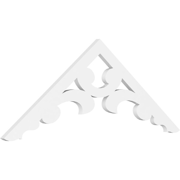 Ekena Millwork Pitch Vienna Architectural Grade PVC Gable Pediment, 48"W x 18"H x 1"P (9/12) GPP048X018X100VIE - main